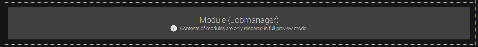 Screenshot Jobmanager Modul